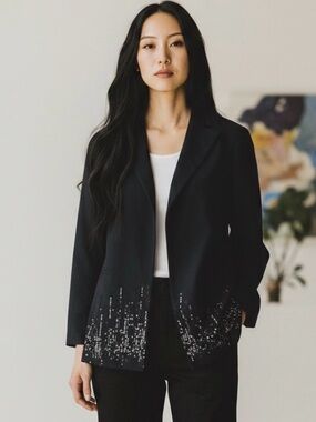 Lafayette New York Wool Longline Jacket